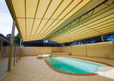 outdoor living area with retractable roof Perth