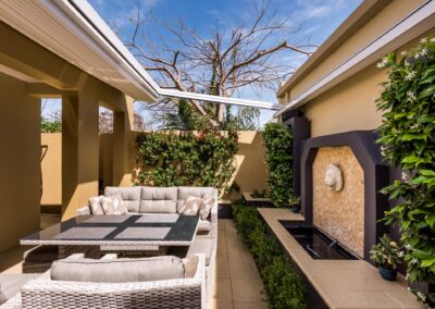 integrated guttering retractable roof Perth