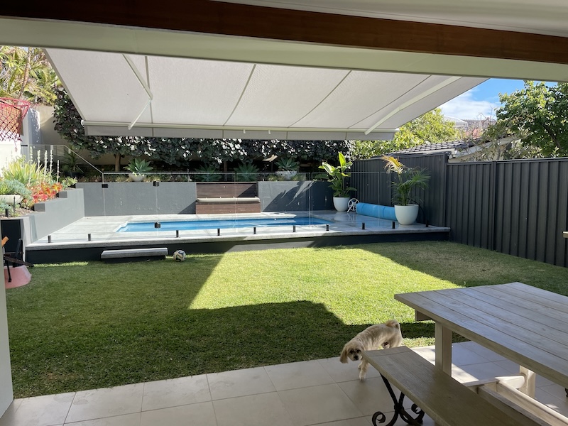 Semi cassette folding arm awning Perth